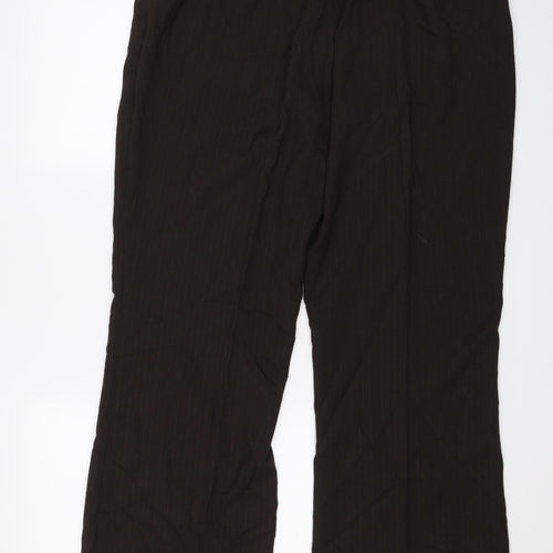 BM Womens Brown Striped  Trousers  Size 18 L25 in