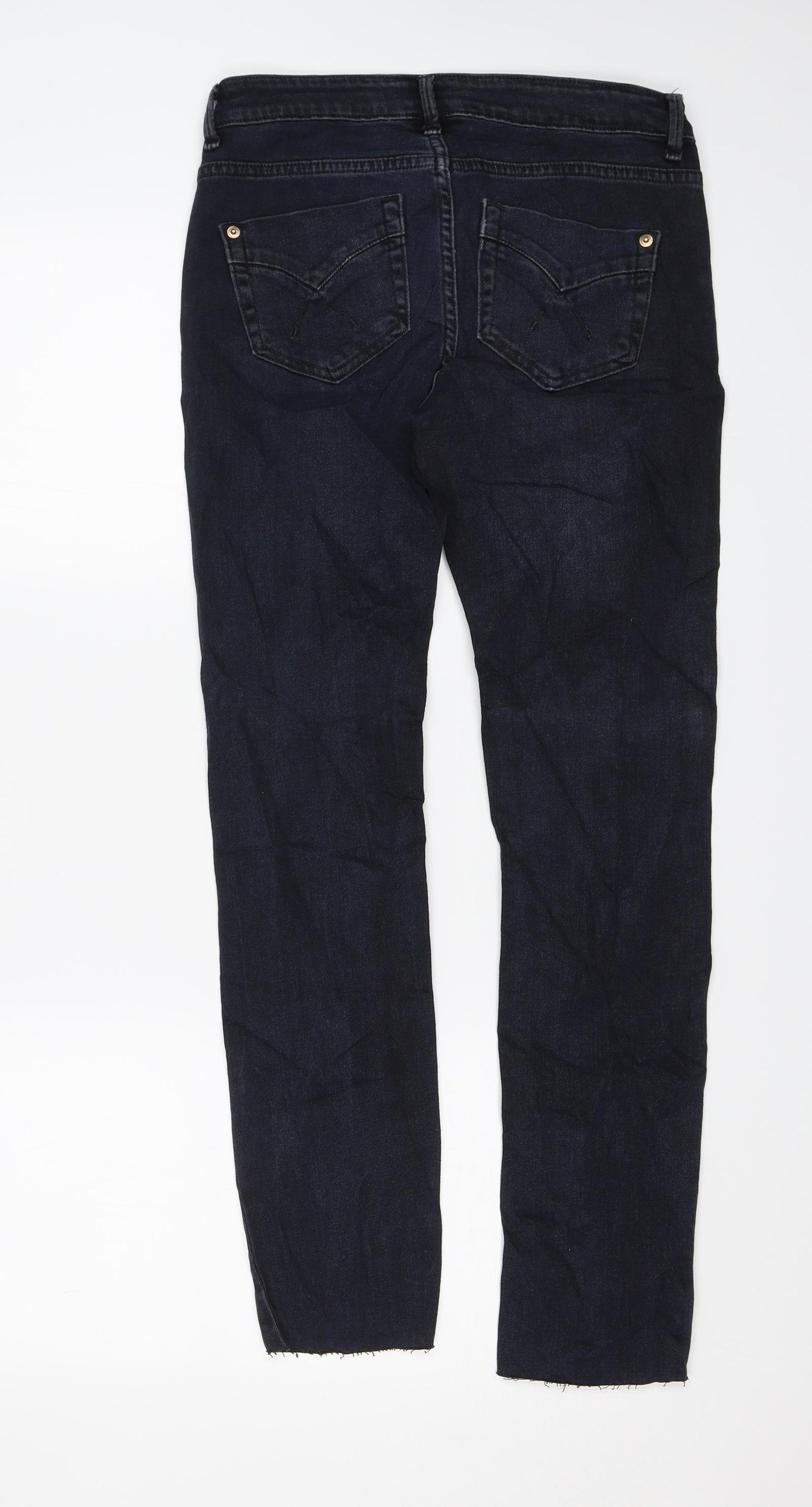 Topshop Womens Blue  Denim Skinny Jeans Size 8 L27 in