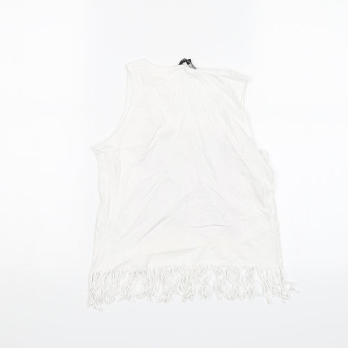 Candy Couture Girls White   Basic Tank Size 10-11 Years  - West Coast