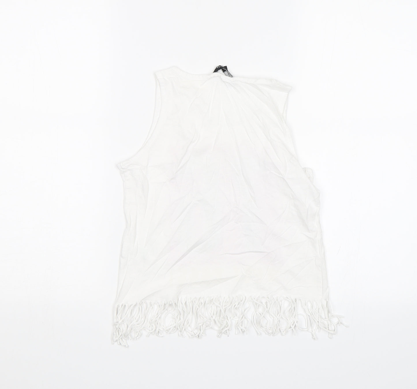 Candy Couture Girls White   Basic Tank Size 10-11 Years  - West Coast