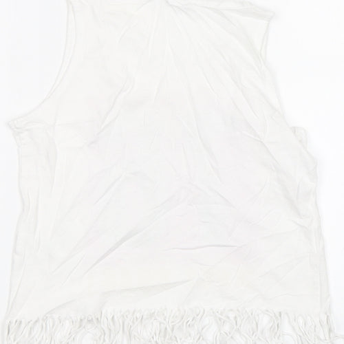 Candy Couture Girls White   Basic Tank Size 10-11 Years  - West Coast