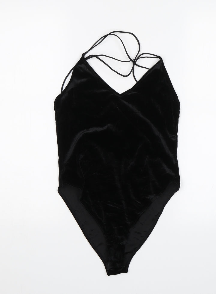 Divided Womens Black   Bodysuit One-Piece Size S