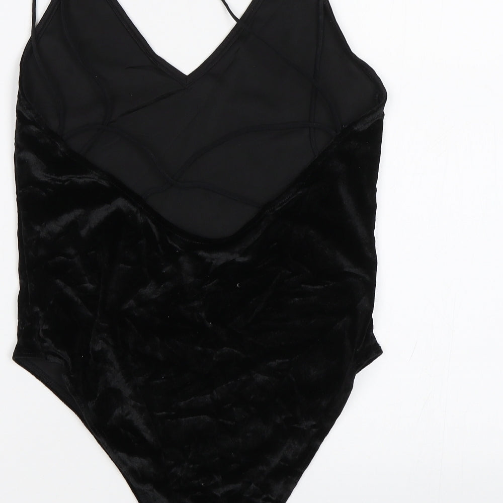 Divided Womens Black   Bodysuit One-Piece Size S