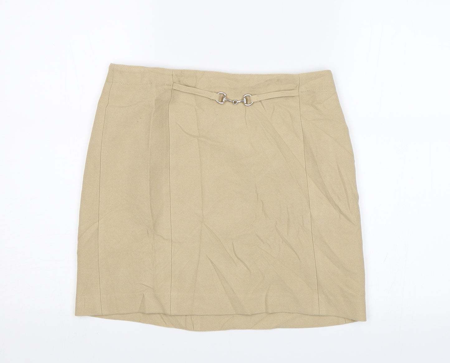 H&M Womens Beige   Mini Skirt Size 10