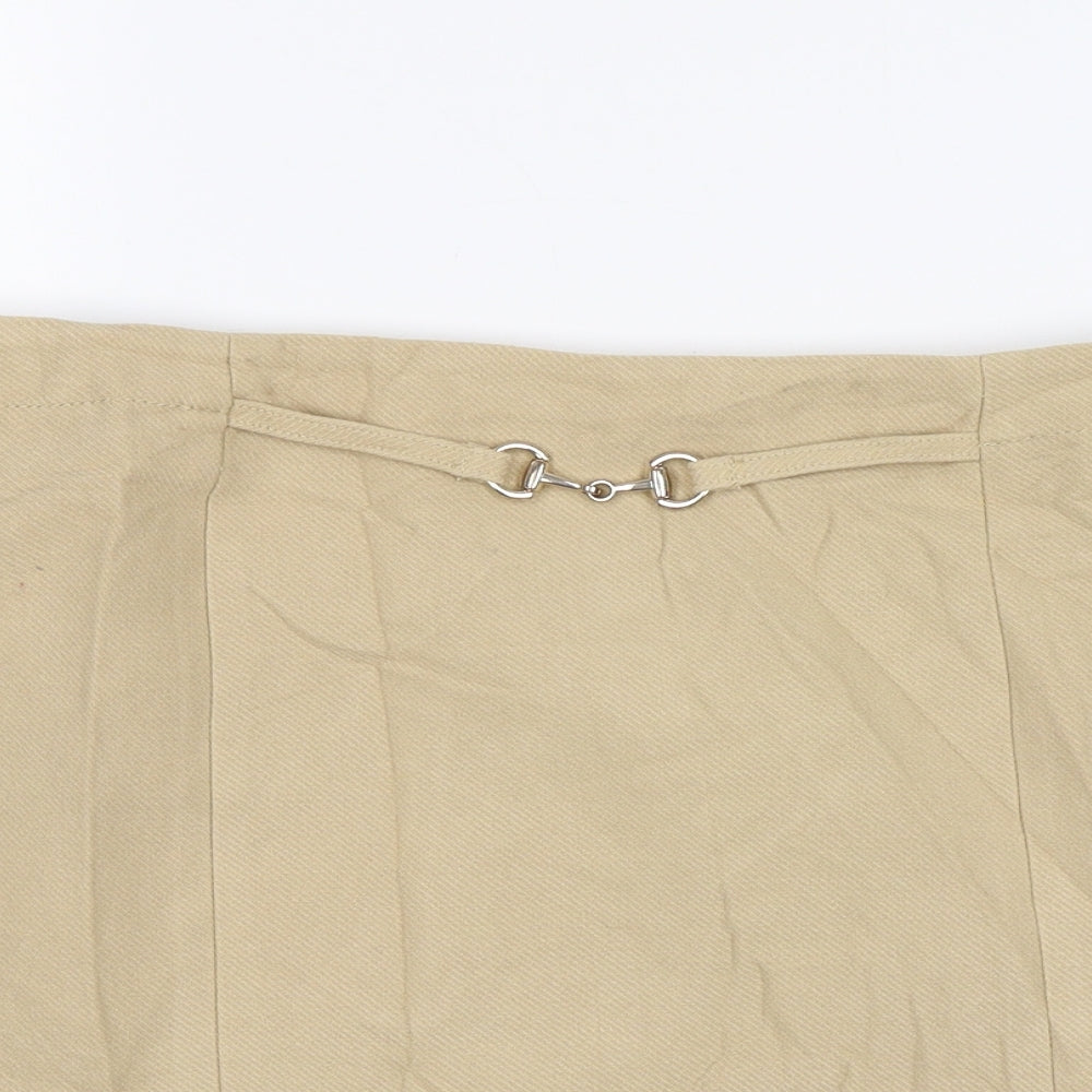H&M Womens Beige   Mini Skirt Size 10