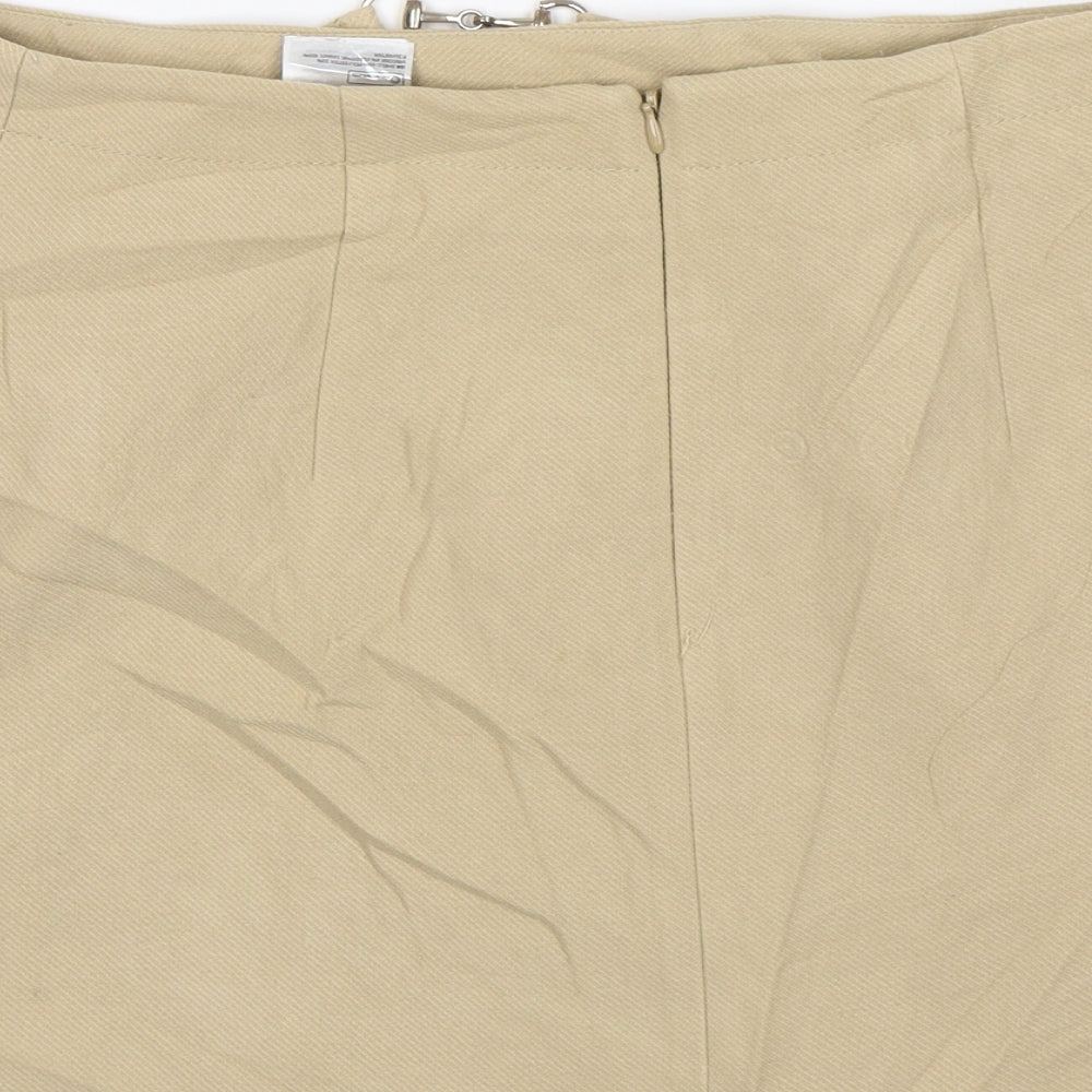 H&M Womens Beige   Mini Skirt Size 10