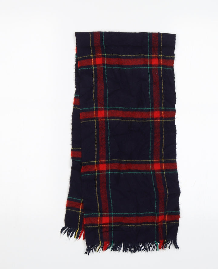 Preworn Unisex Black Plaid   Scarf