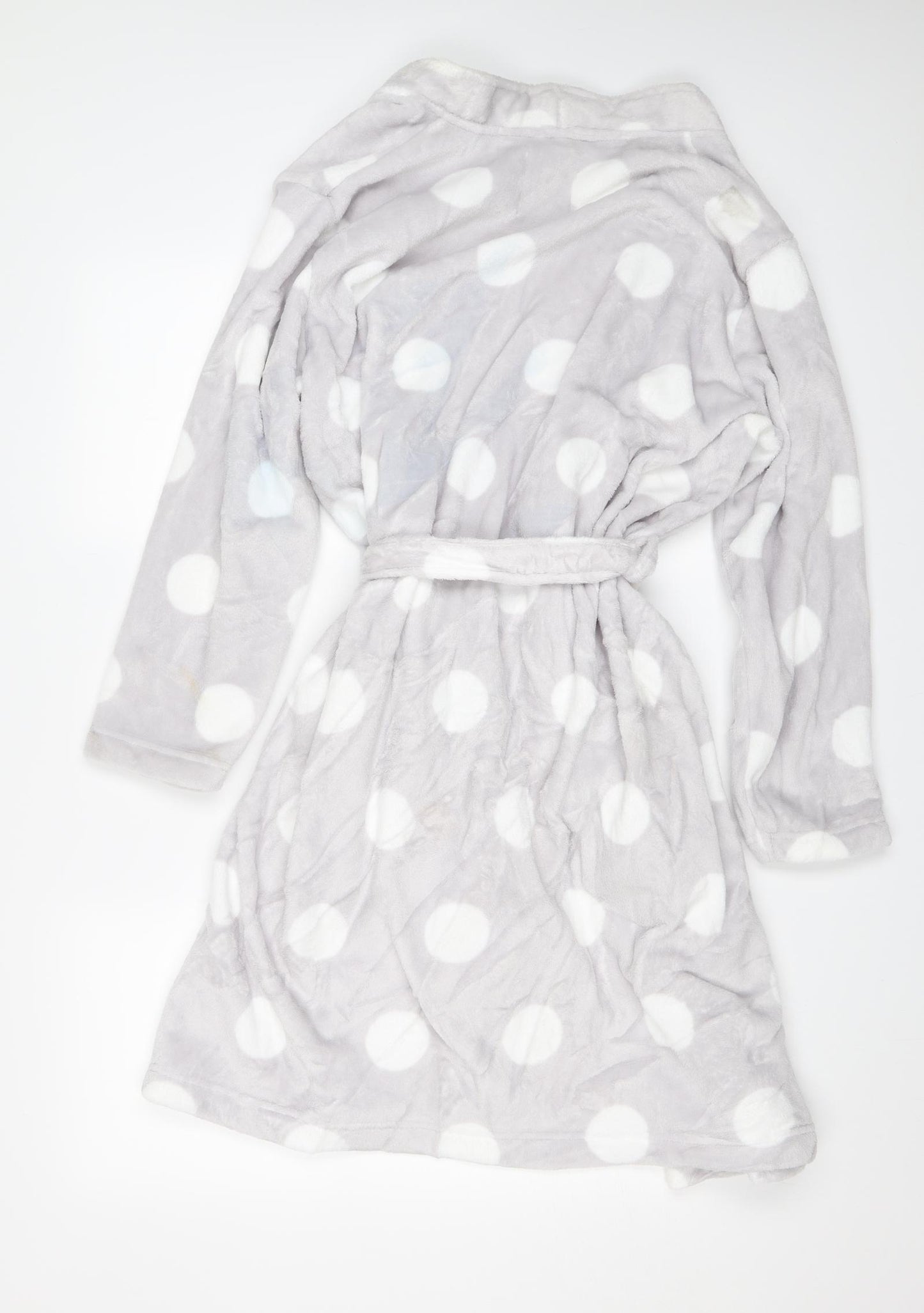 M&S Womens Grey Polka Dot  Top Robe Size L