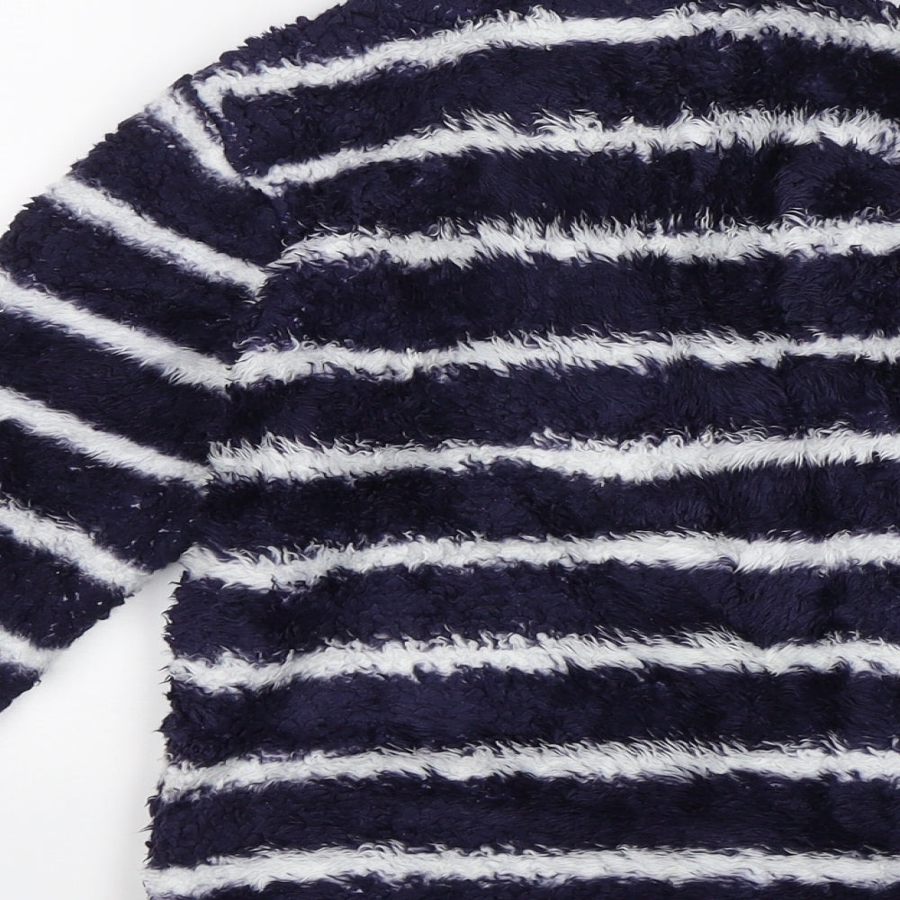 L&D Girls Blue Striped  Pullover Jumper Size 6-7 Years
