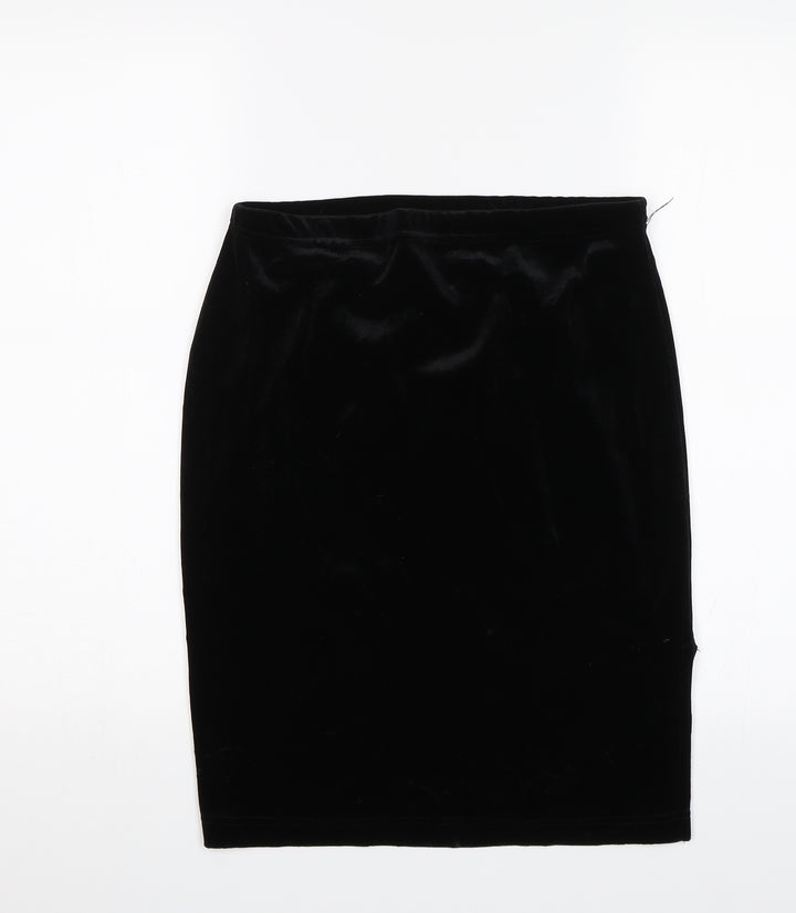 Look Fashion Womens Black   Straight & Pencil Skirt Size 10