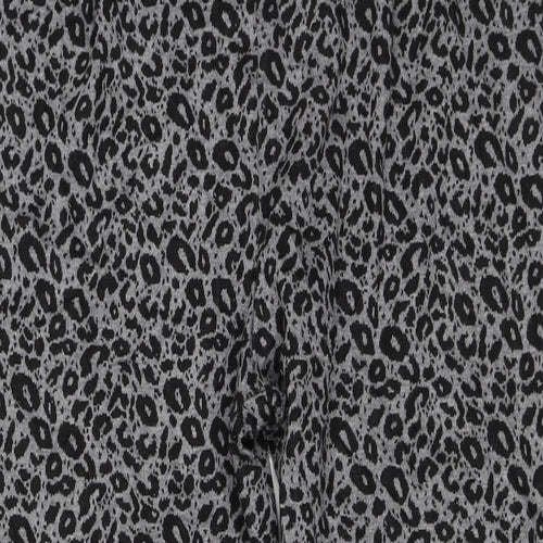 George Womens Grey Animal Print  Trousers  Size 14 L22 in