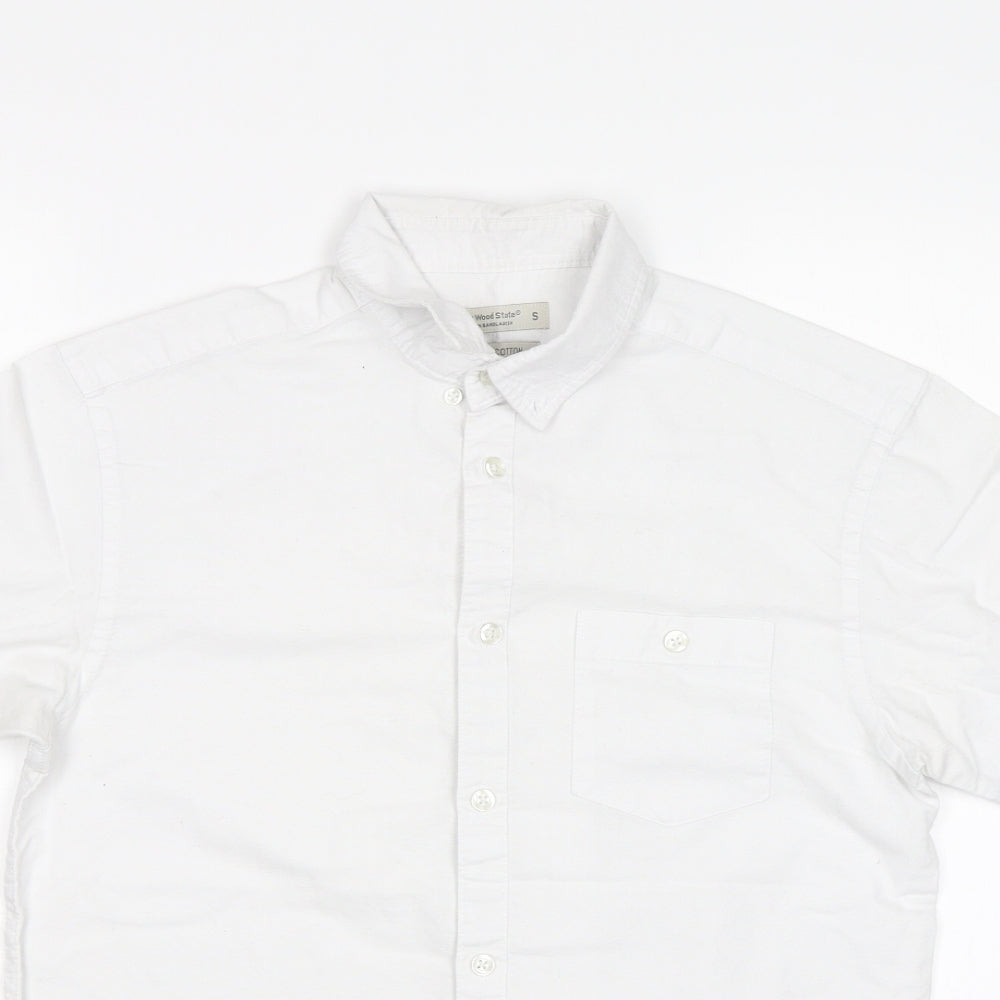 Cedar Wood State Mens White    Button-Up Size S