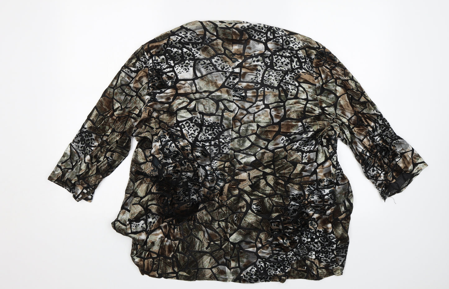 Monacco Womens Brown Animal Print  Jacket  Size 20