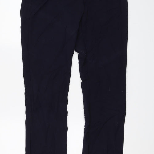 M&S Womens Blue   Dress Pants Trousers Size 12 L30 in