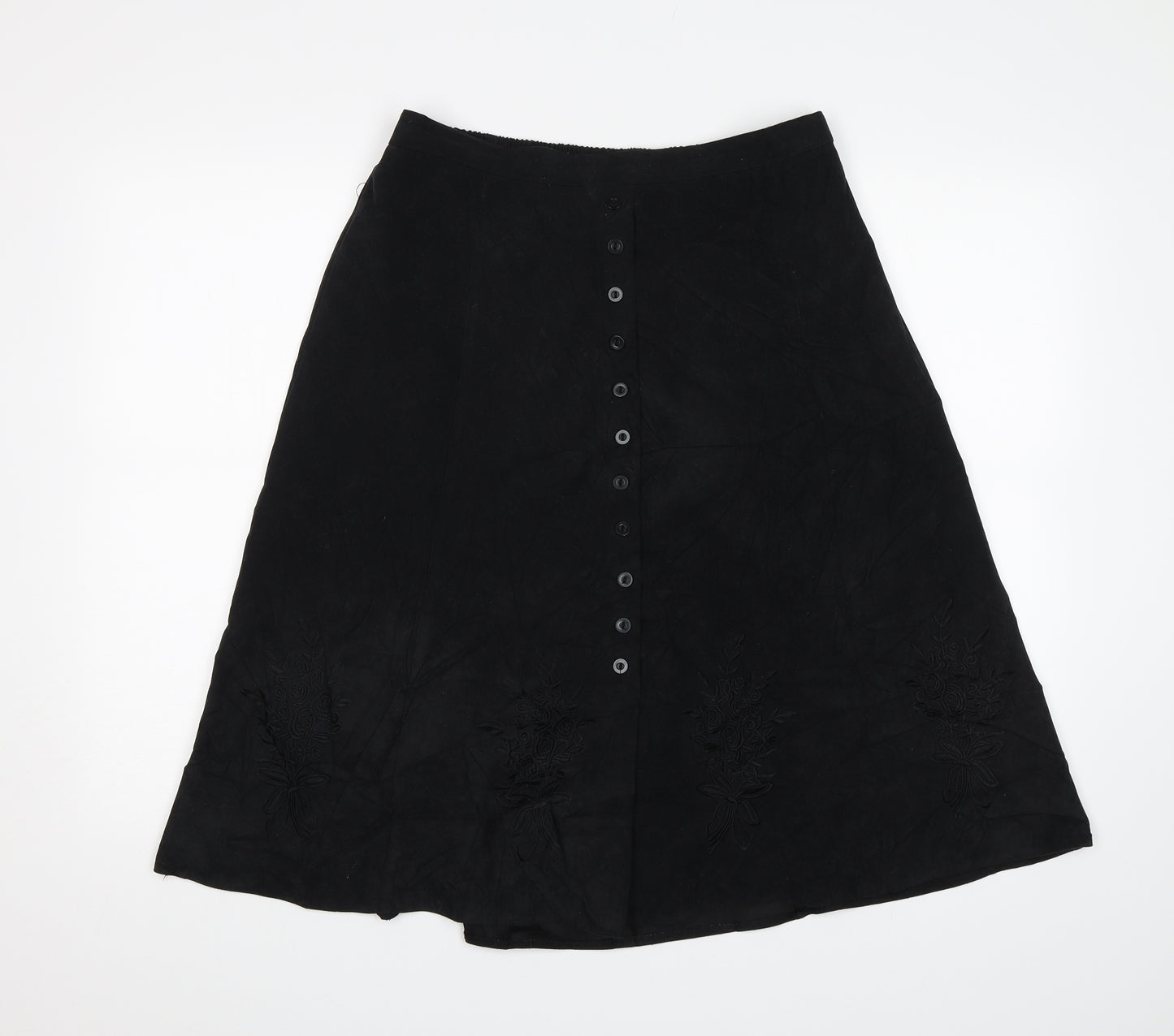 Preworn Womens Black   Swing Skirt Size 16