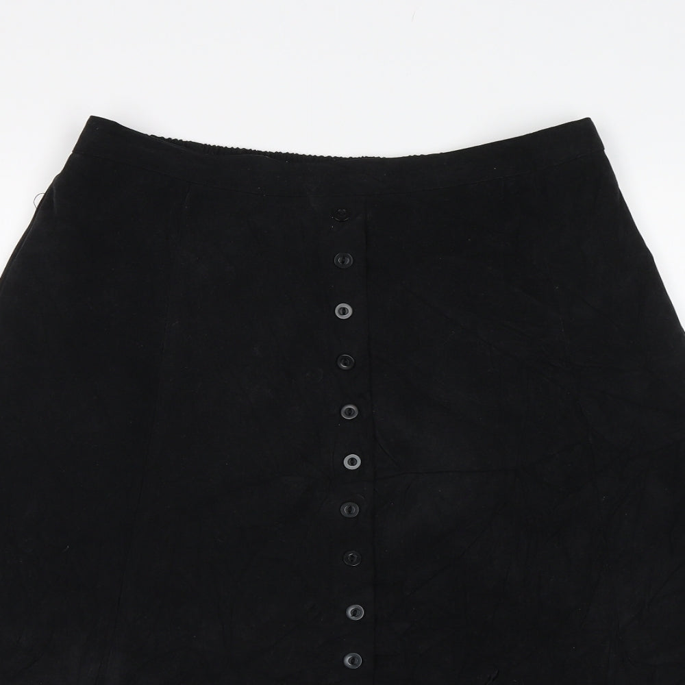 Preworn Womens Black   Swing Skirt Size 16