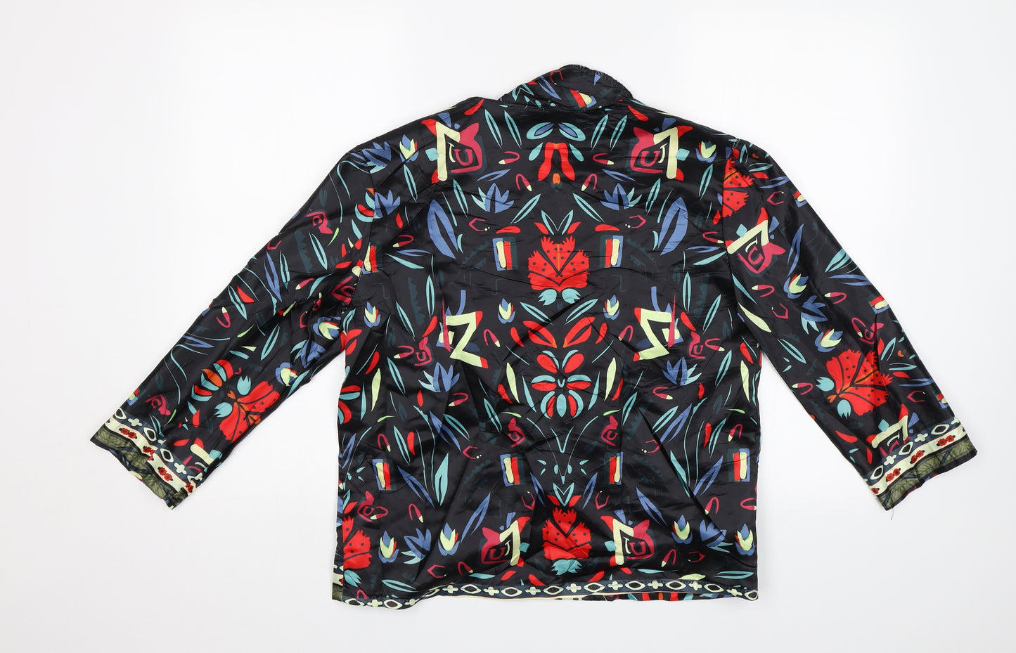 Preworn Womens Black Floral  Jacket  Size L