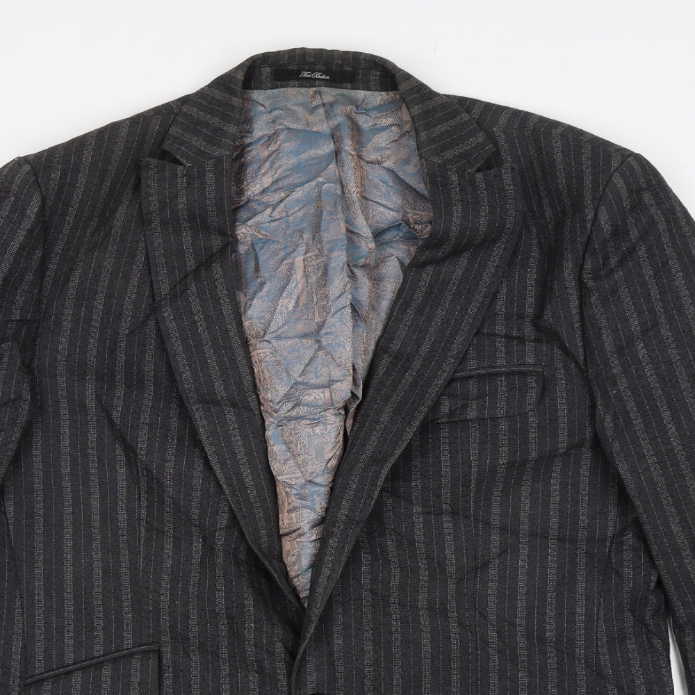 Ted Baker Mens Grey Striped  Jacket Blazer Size 38