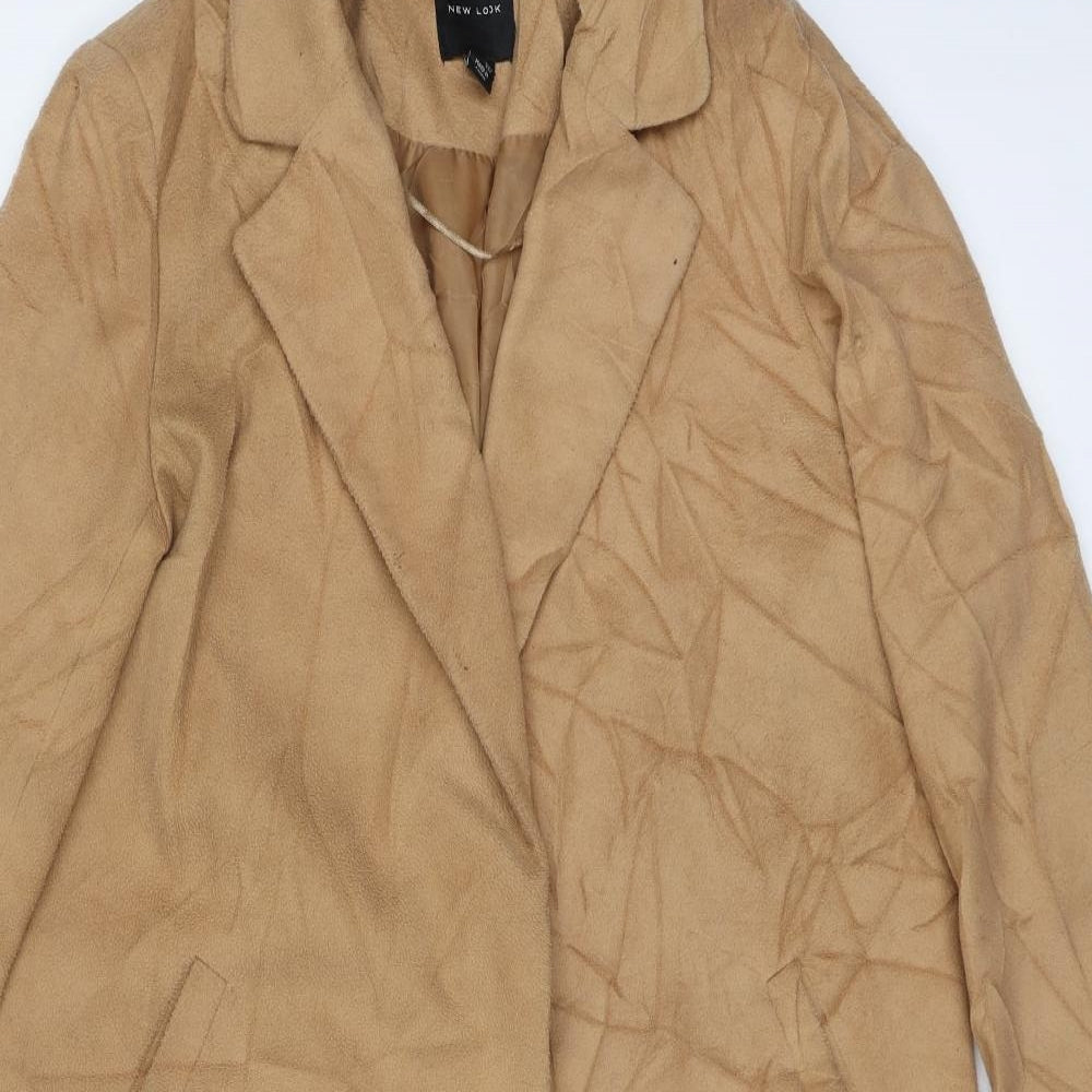 New Look Womens Brown   Overcoat Jacket Size 12