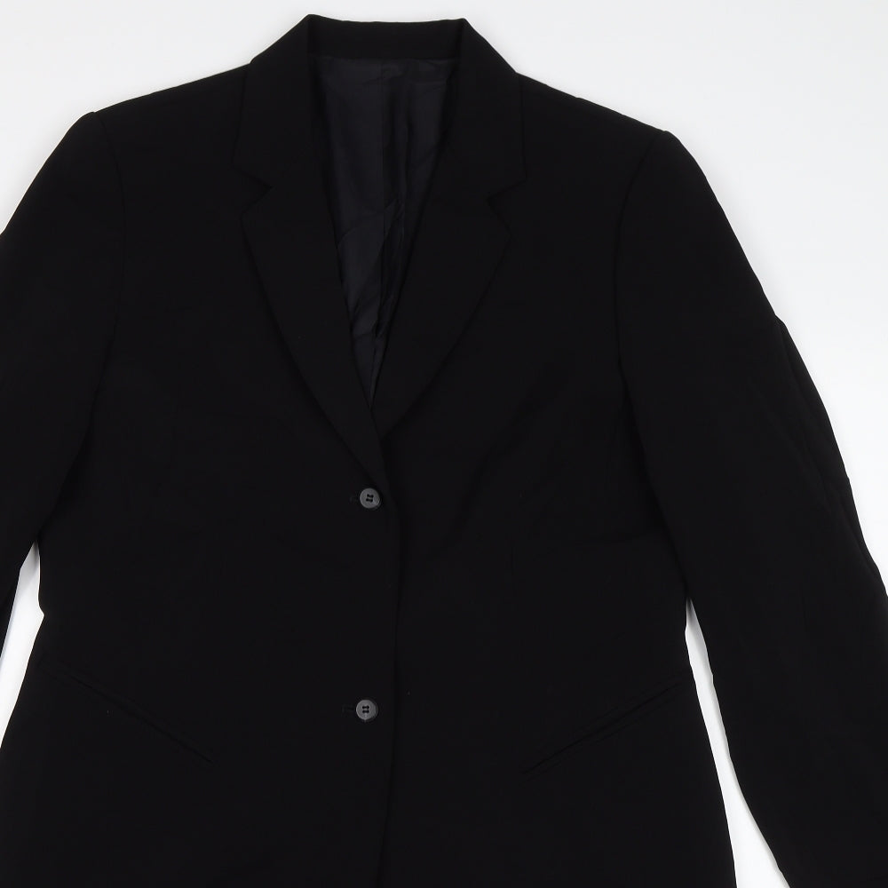 Debenhams Womens Black   Overcoat Jacket Size 14
