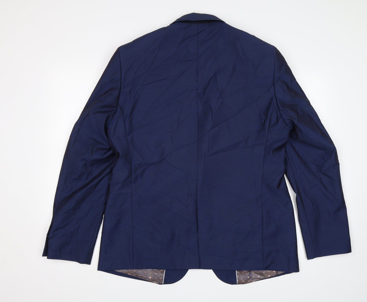 Cavani Mens Blue  Rayon Jacket Blazer Size 44