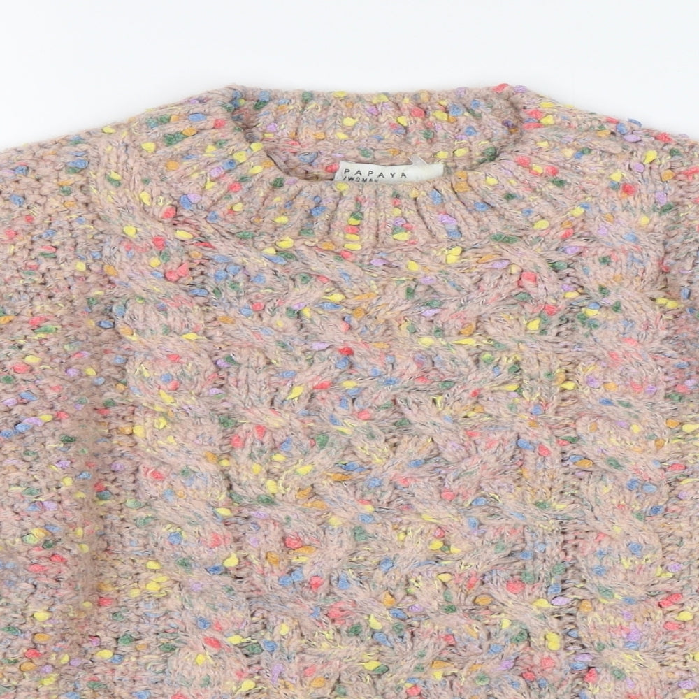 Papaya Womens Pink   Pullover Jumper Size M