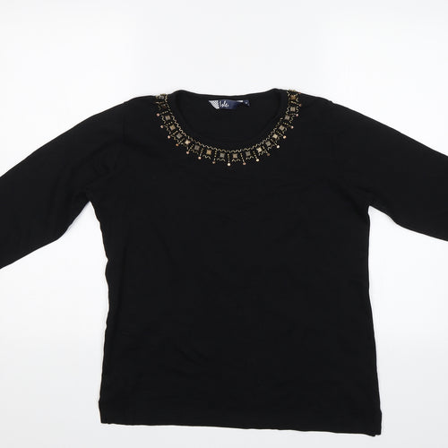 Isle Womens Black   Basic Blouse Size M