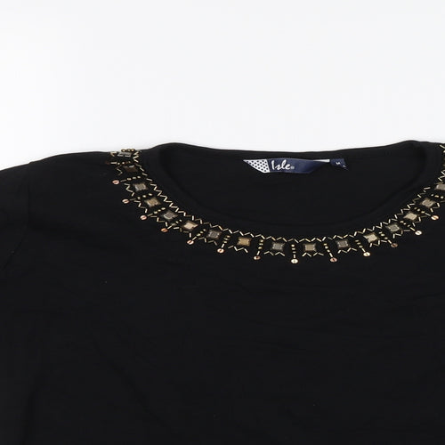Isle Womens Black   Basic Blouse Size M