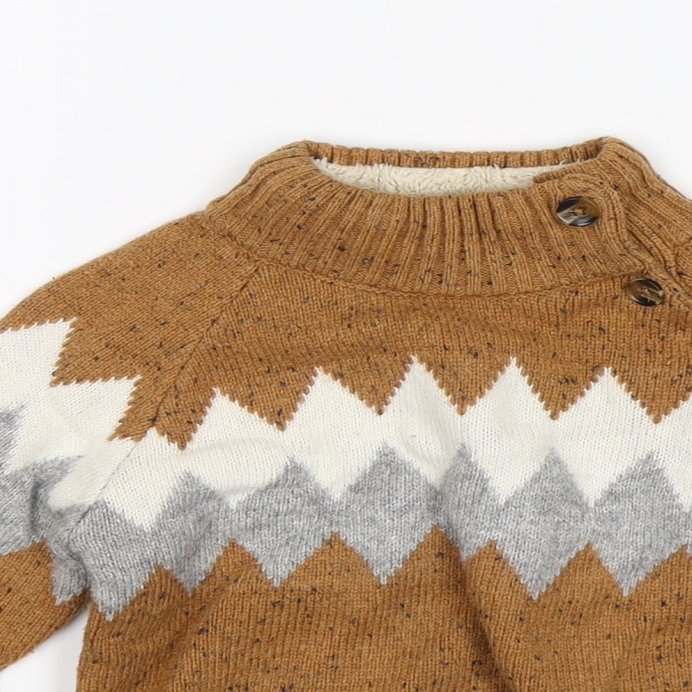 NEXT Boys Brown   Pullover Jumper Size 3-4 Years
