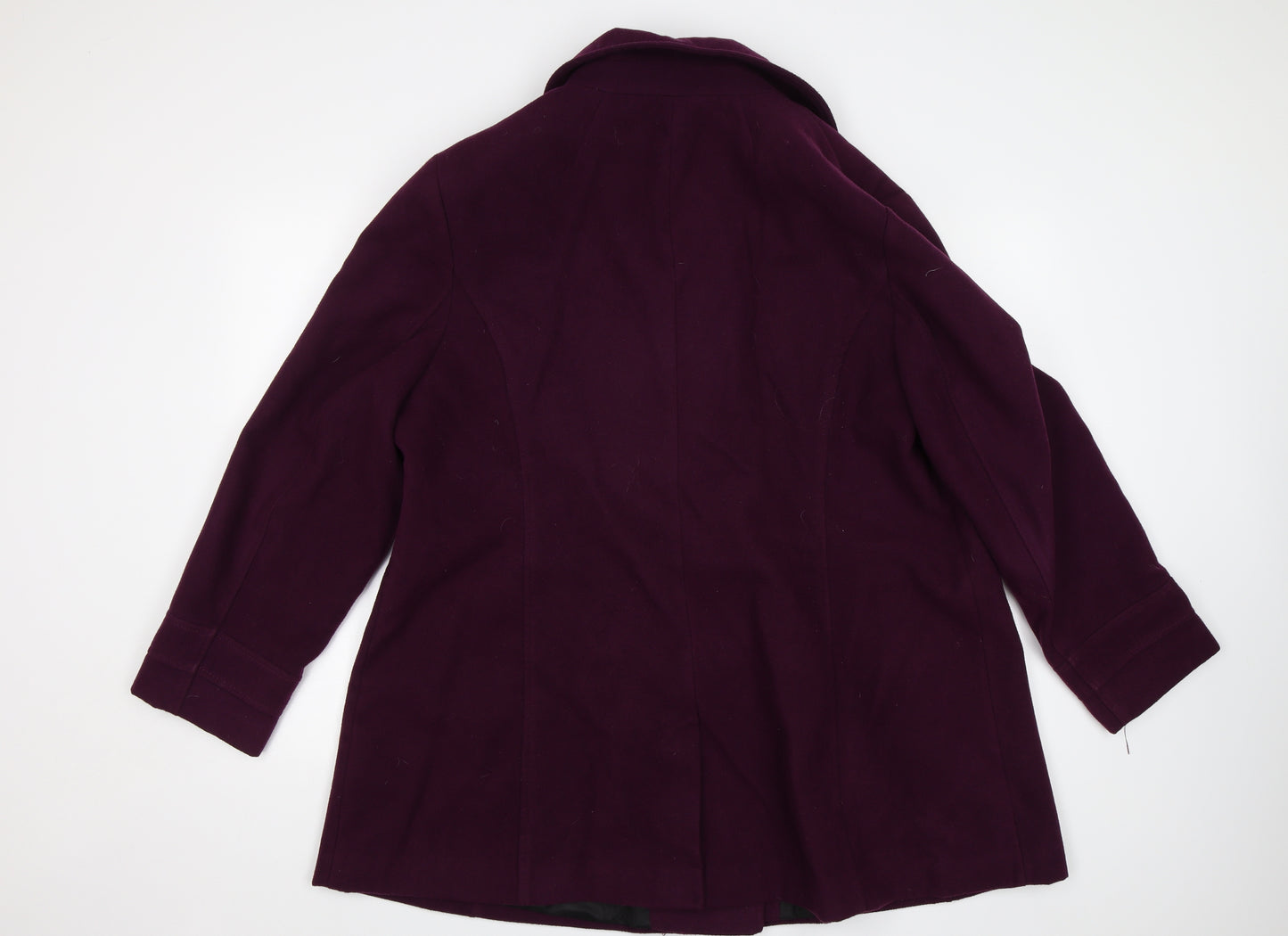 BM Collection Womens Purple   Pea Coat Jacket Size 22