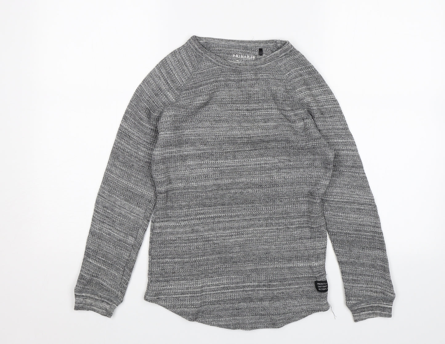 Primark Boys Grey   Pullover Jumper Size 10-11 Years