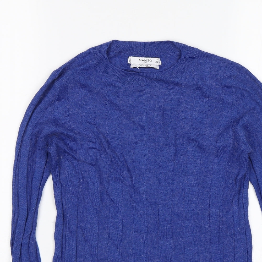 Mango Womens Blue   Pullover Jumper Size S