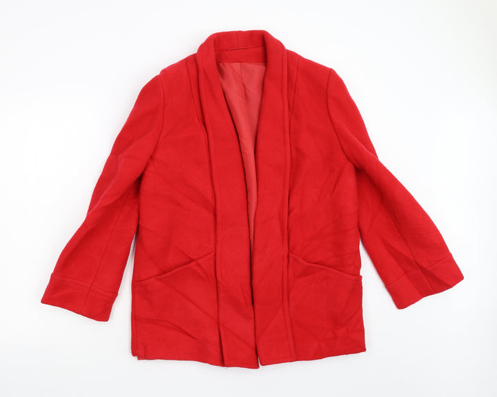 Kashmour Womens Red Overcoat Coat Size M