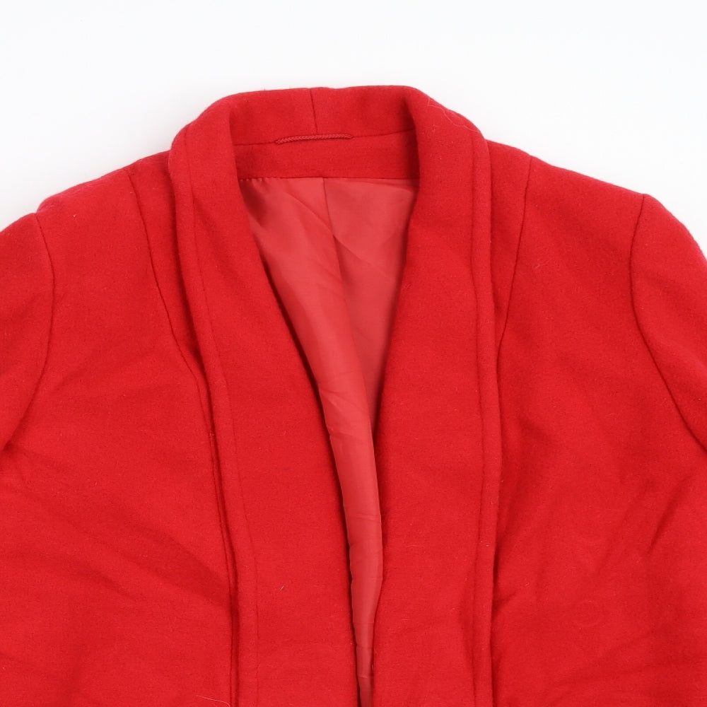 Kashmour Womens Red   Overcoat Coat Size M
