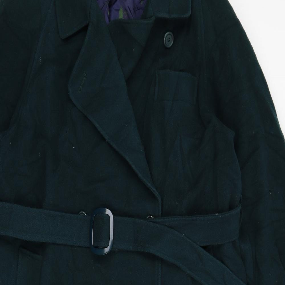 Preworn Womens Green   Overcoat Coat Size 14