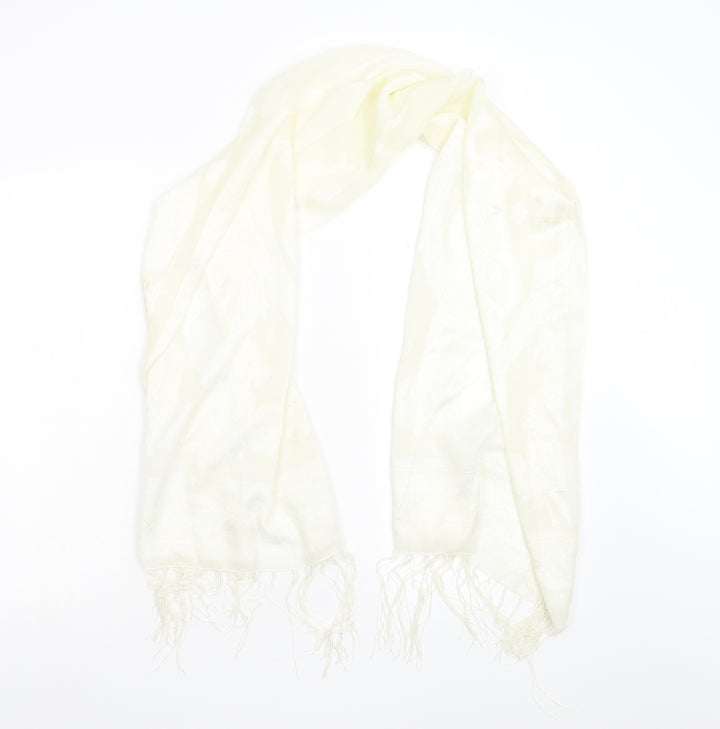 Preworn Womens Ivory Geometric   Scarf
