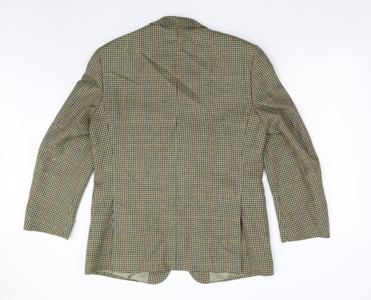 Wellington Mens Green Houndstooth Tweed Jacket Blazer Size 40  - Scottish Cheviot Cloth