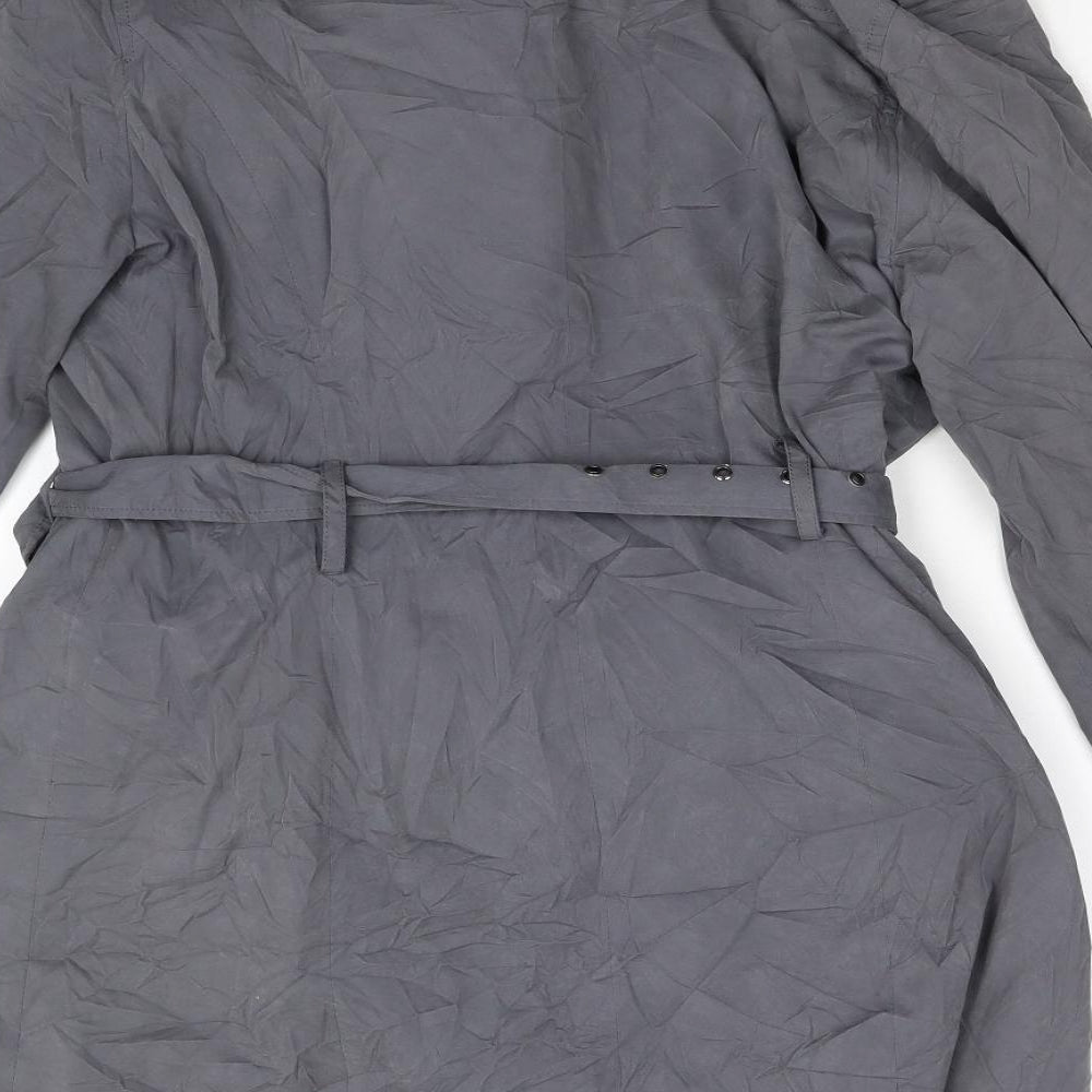 Mint Velvet Womens Grey   Trench Coat Jacket Size 14