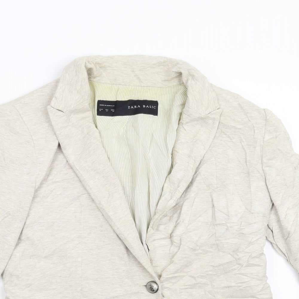 Zara Womens Beige   Jacket Blazer Size M