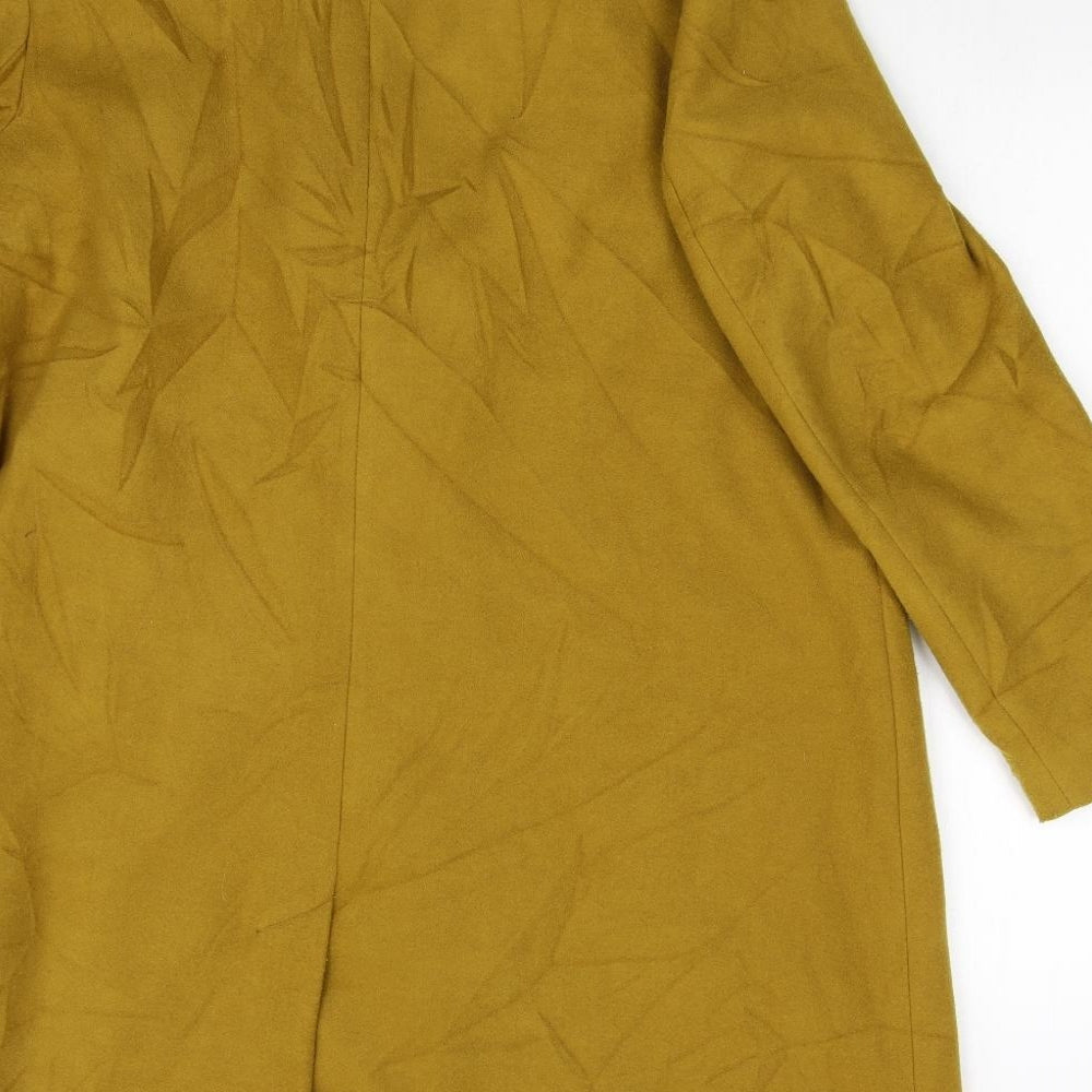 Primark Womens Yellow   Overcoat Blazer Size 18