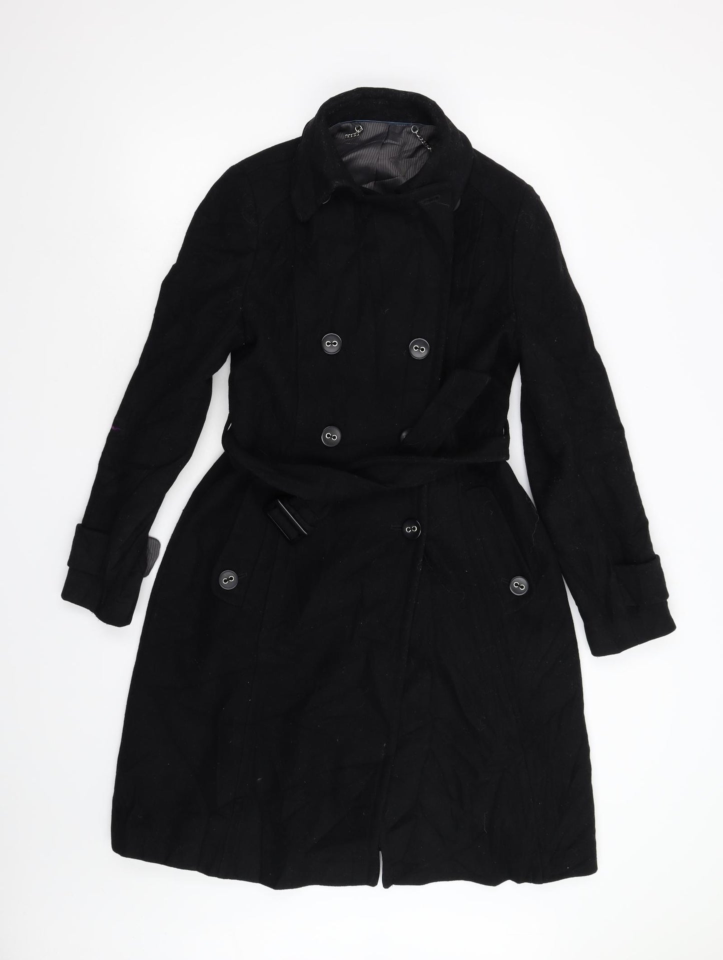 NEXT Womens Black   Overcoat Coat Size 10