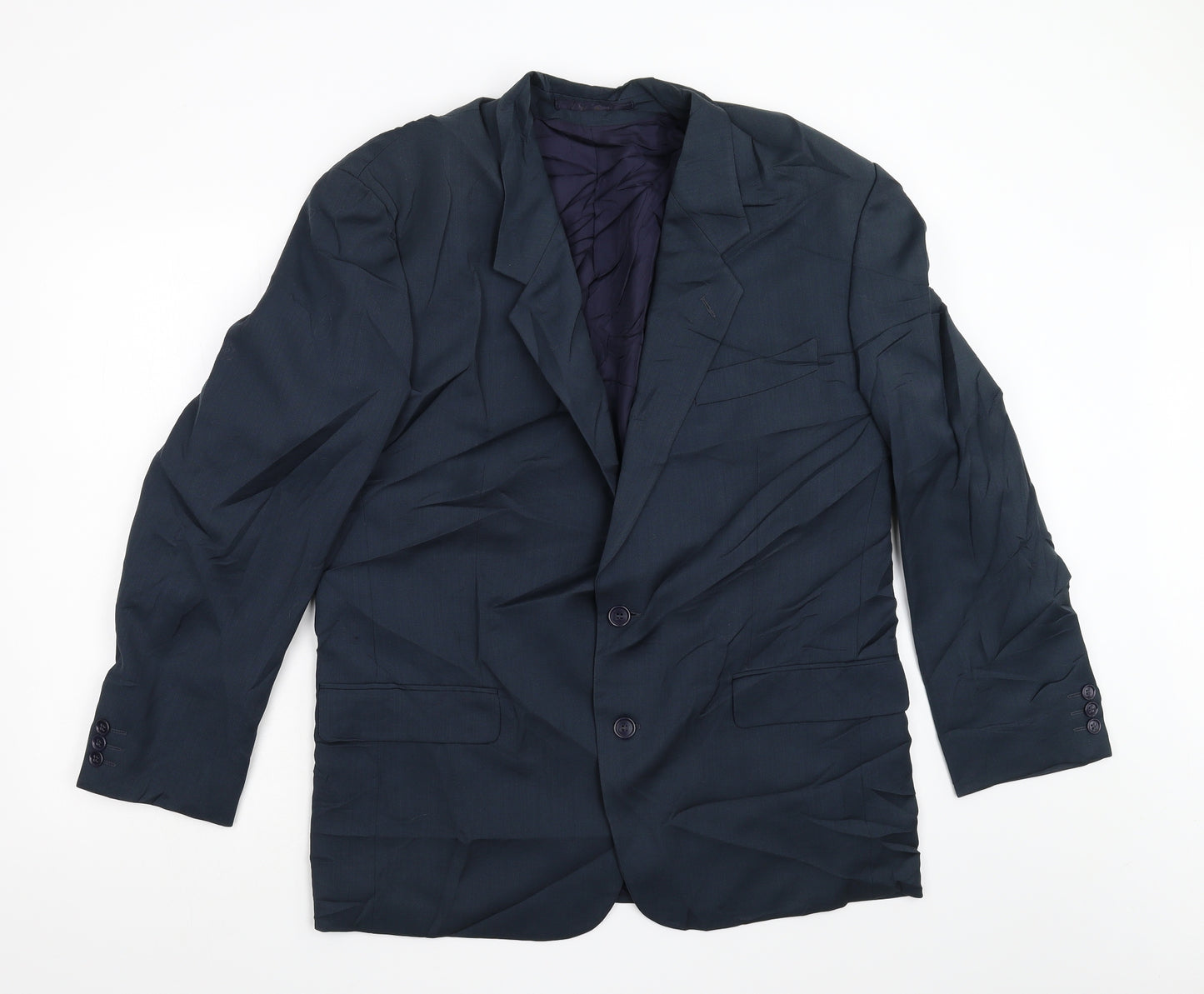 David Moss Mens Blue   Jacket Blazer Size 44