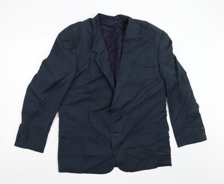 David Moss Mens Blue   Jacket Blazer Size 44