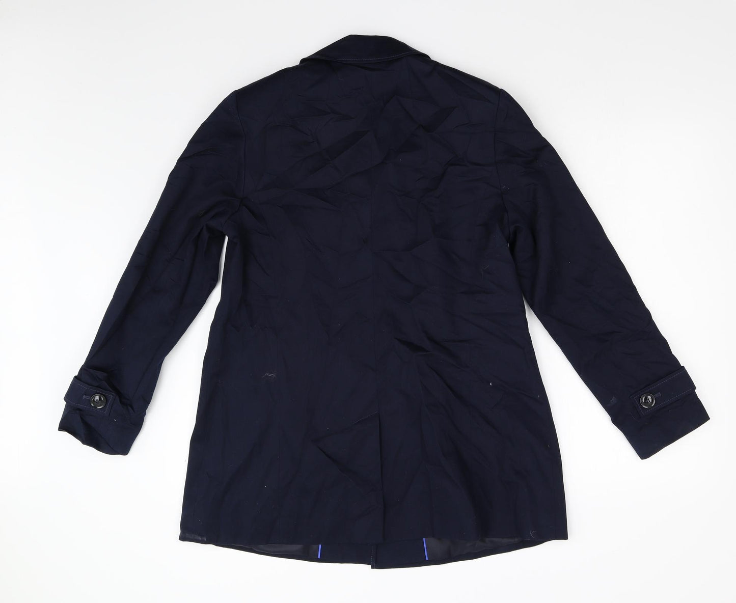 M&S Womens Blue   Overcoat Coat Size 14