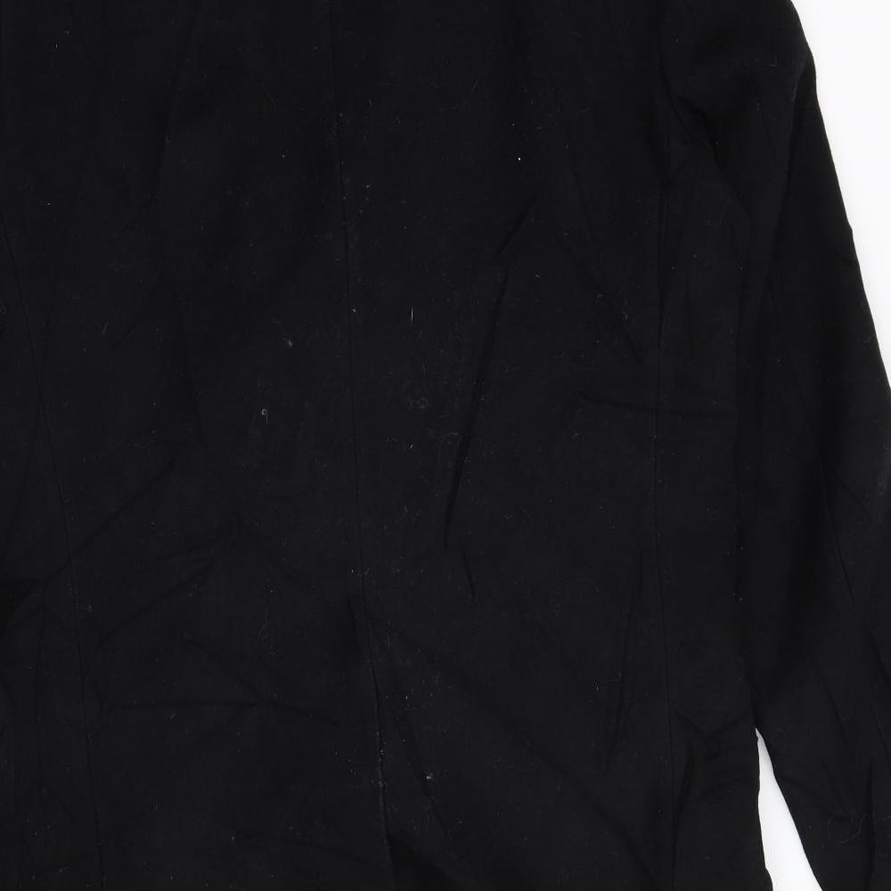 Superdry Mens Black   Overcoat Coat Size L