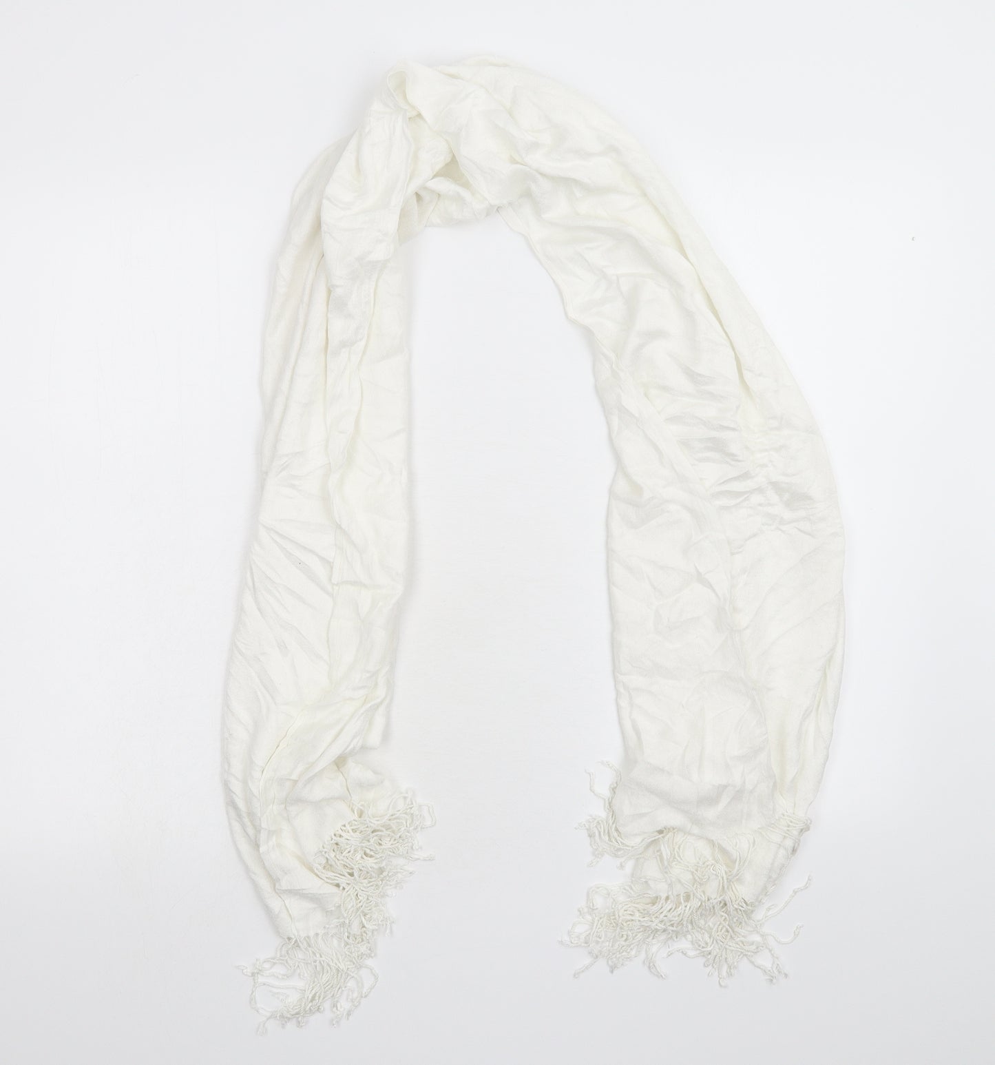 Preworn Womens White    Scarf