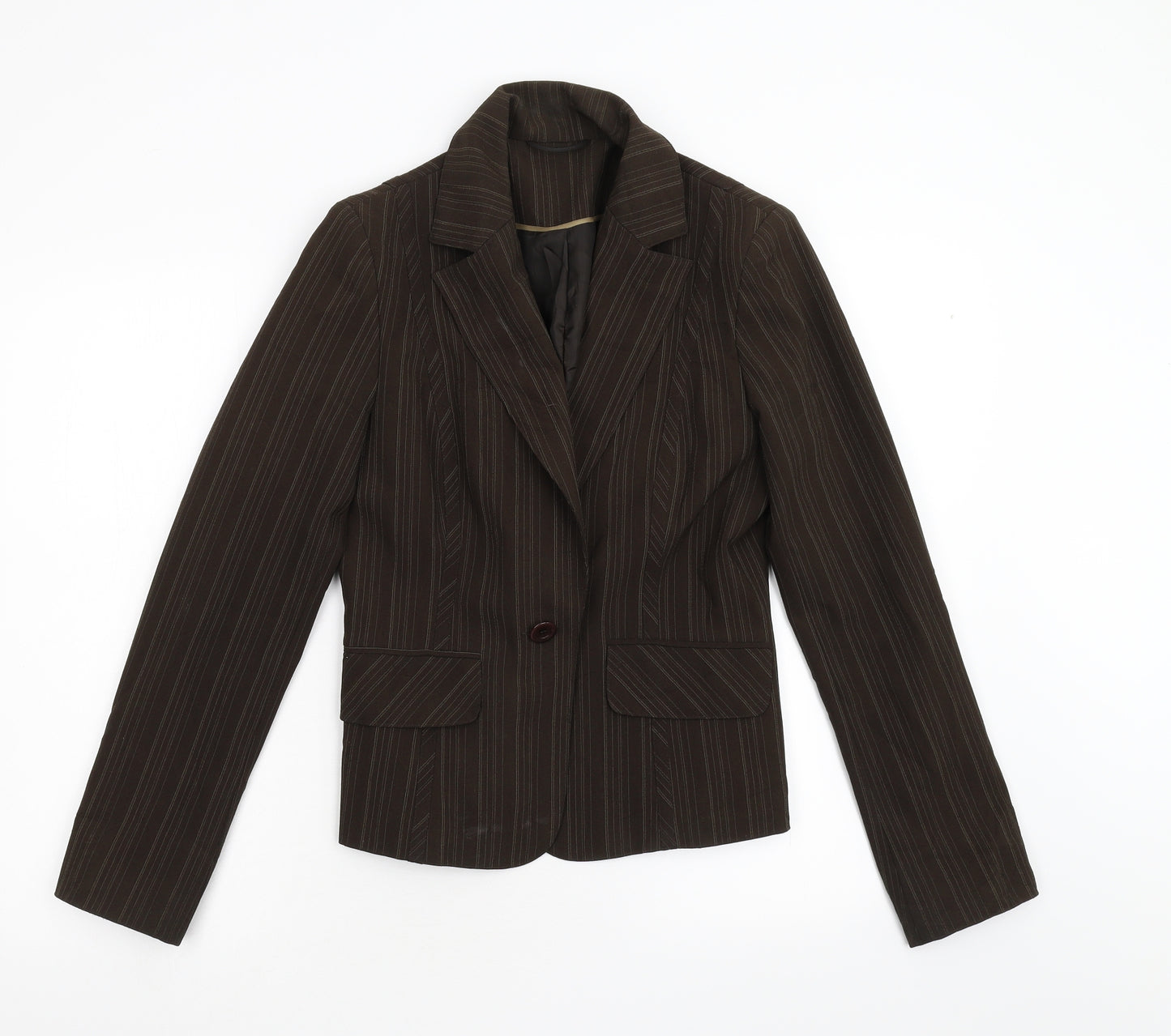 Evie Womens Brown   Jacket Blazer Size 10