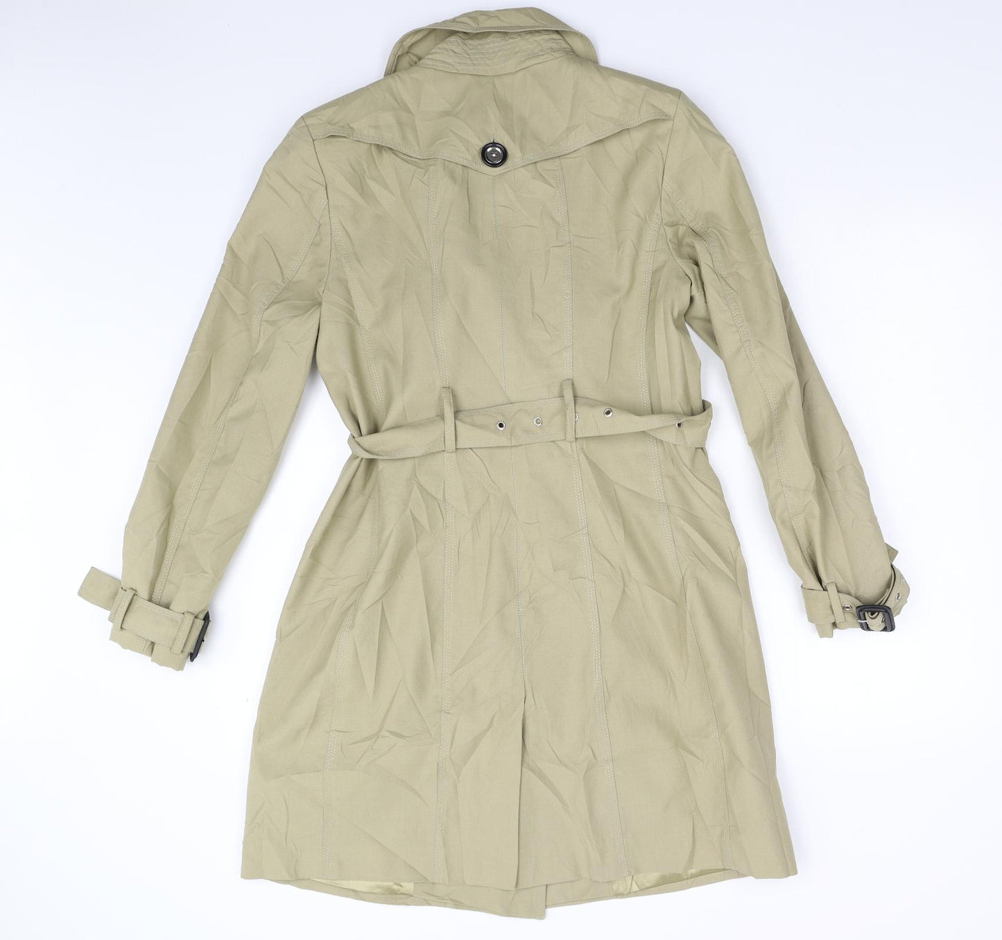 PBO Womens Gold   Trench Coat Coat Size 8