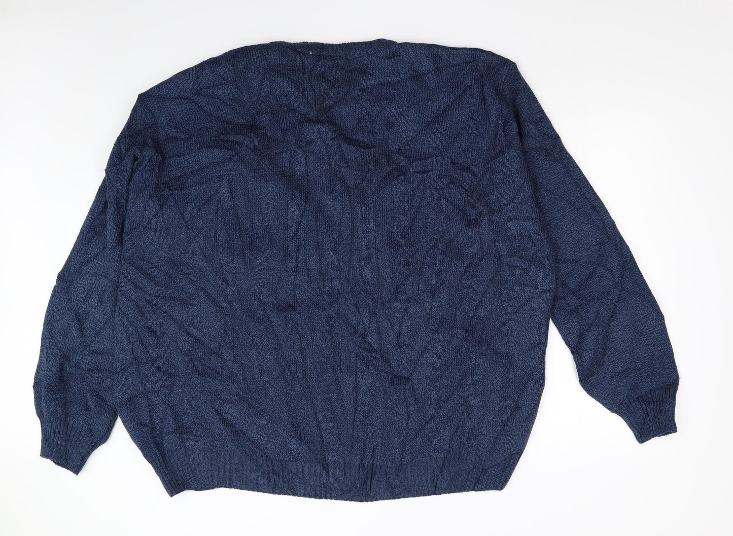 Premier Man Mens Blue  Knit Pullover Jumper Size 2XL