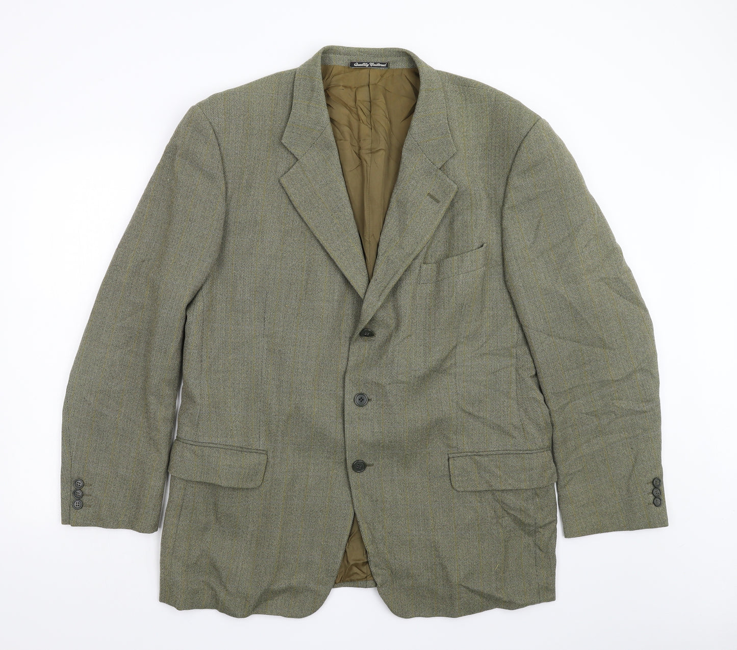 SIDI Mens Green Herringbone  Jacket Blazer Size 46